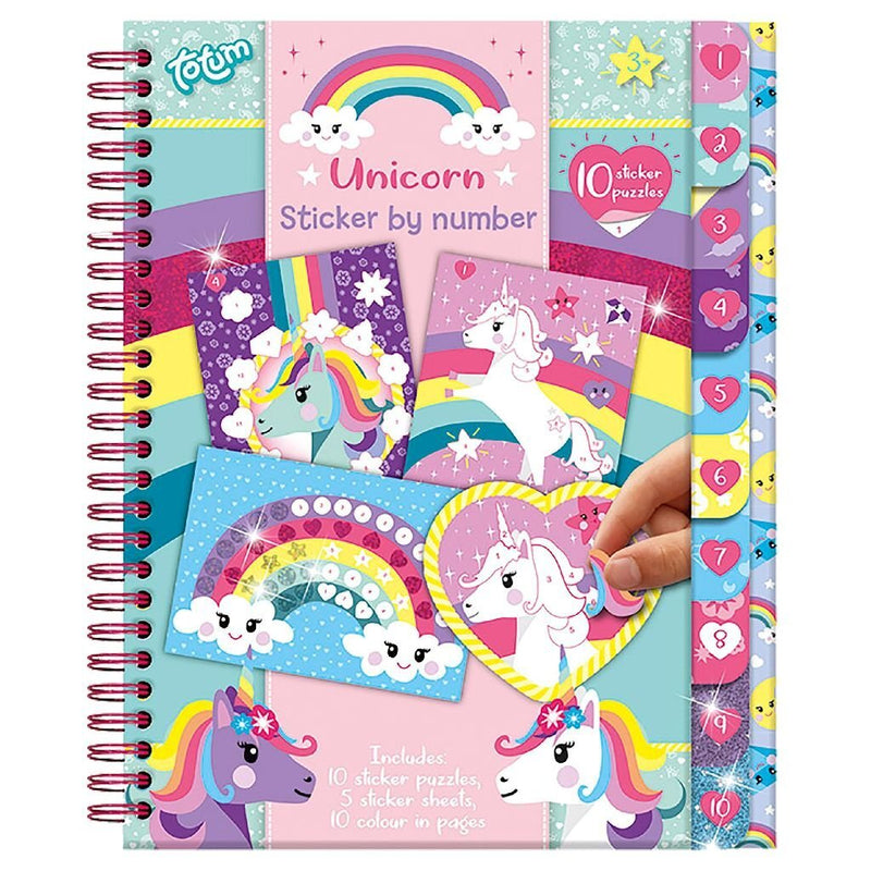 Laad de afbeelding in de Gallery-viewer, Totum Unicorn Sticker Op Nummer
