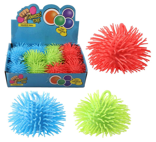 Fluffy bal 7 cm met elastiek