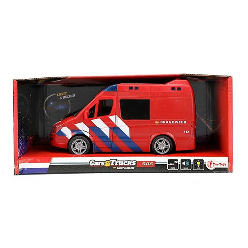 Laad de afbeelding in de Gallery-viewer, Toi-Toys Cars &amp; Trucks Brandweerwagen + Licht + Geluid
