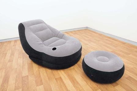 Laad de afbeelding in de Gallery-viewer, Intex Ultra Lounge Stoel Met Poef
